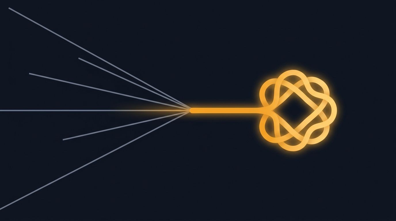 Optical illustration for "GEO isn't a SaaS-only game: you're found for the problem, not your industry"